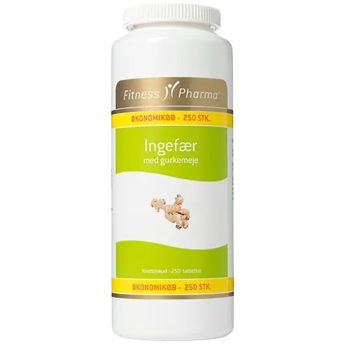 Fitness Pharma Ingefær M. Gurkemeje (250 tabl)