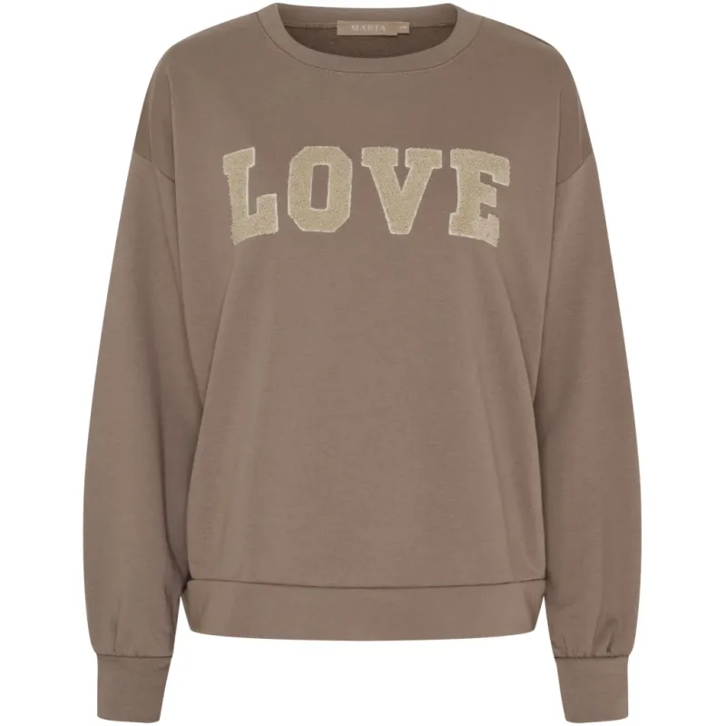 Marta du Chateau dame sweatshirt MdcJessa 7976 - Fango Melange