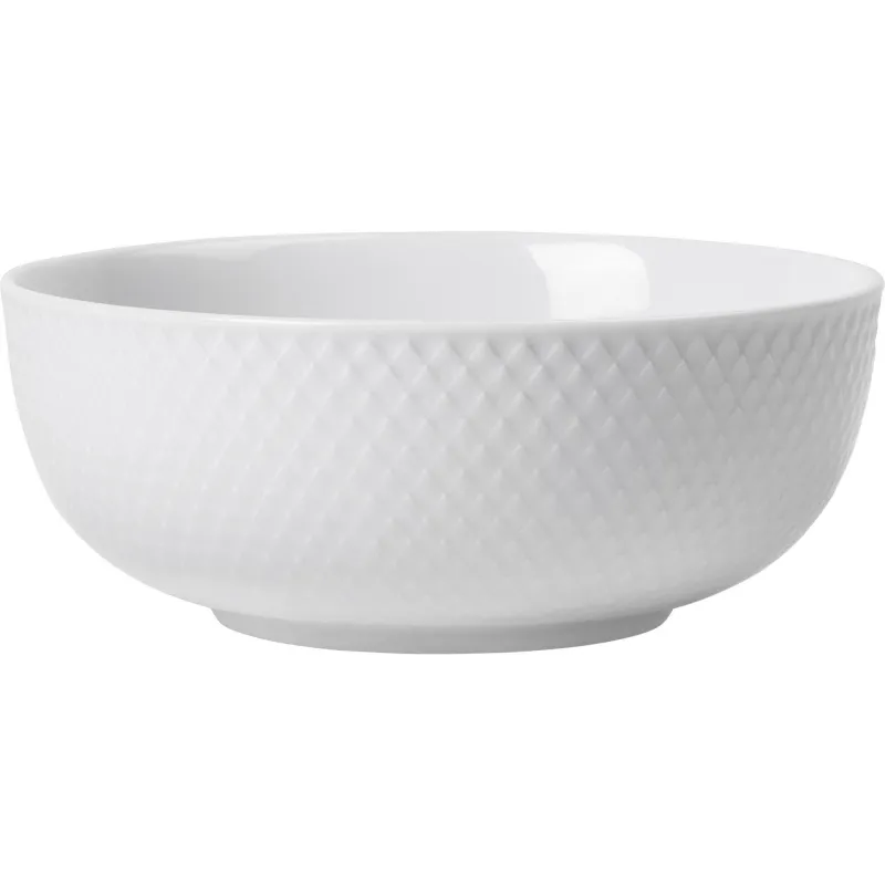 Lyngby porcelæn Rhombe skål Ø15.5 cm, hvid