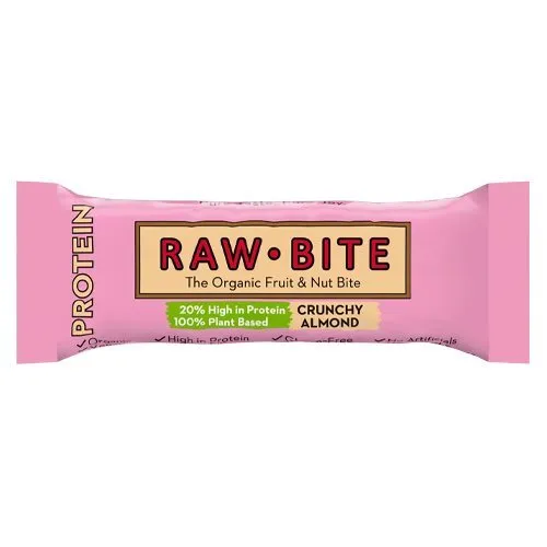 Rawbite Protein Crunchy Almond Økologisk - 45 gram