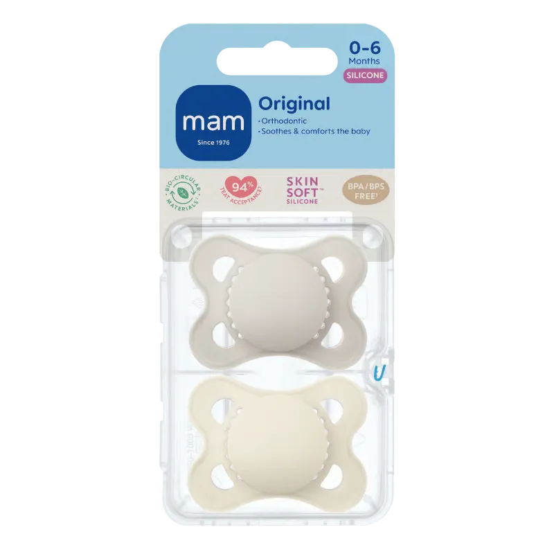 MAM Orig Silk 0-6M Neutral u. print (2 stk)