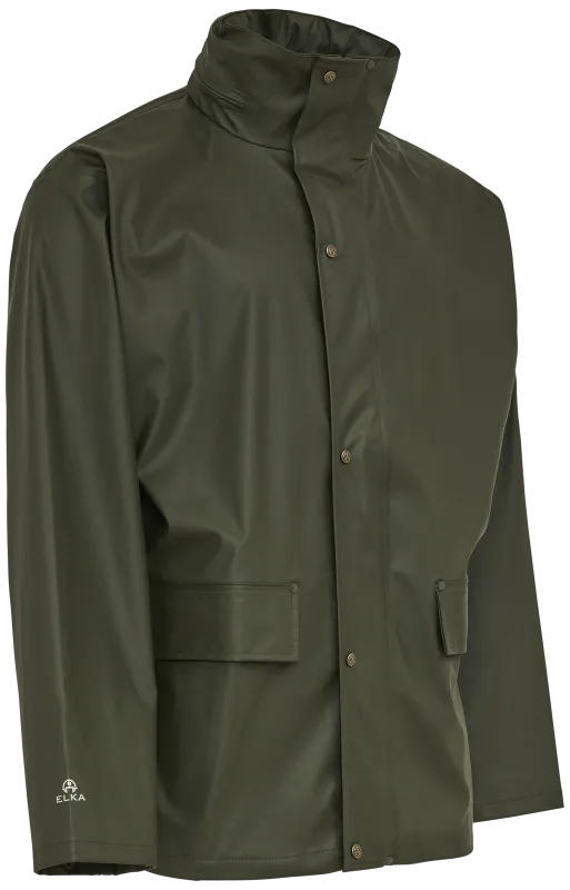 Regnjakke PU 026300 oliven Str. 4XL