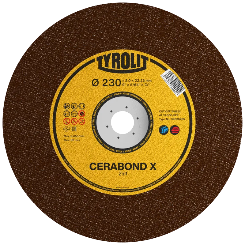 Skæreskive Cerabond X Premium ø230×2 CA30Q-BFP