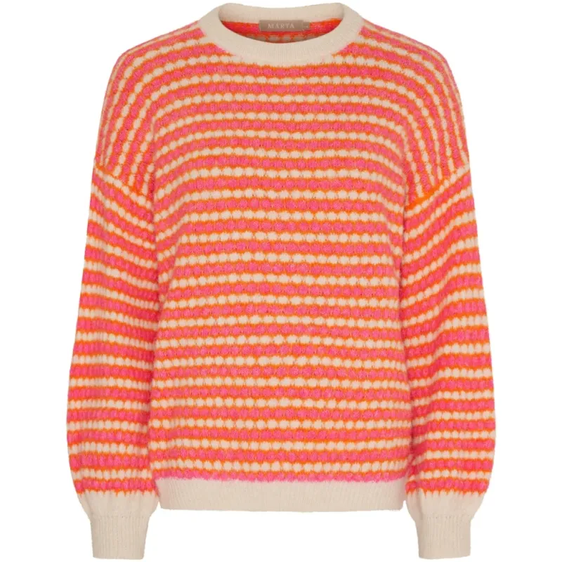 Marta du Chateau dame strik MdcRegitze 8278 - Orange/Fuxia