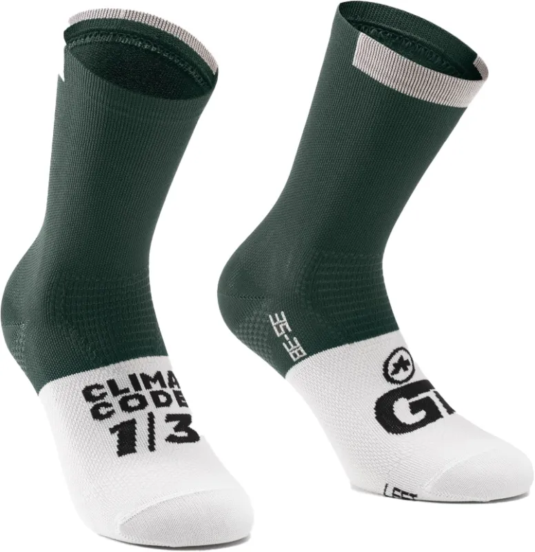 Assos GT Socks C2 - Grøn/Hvid