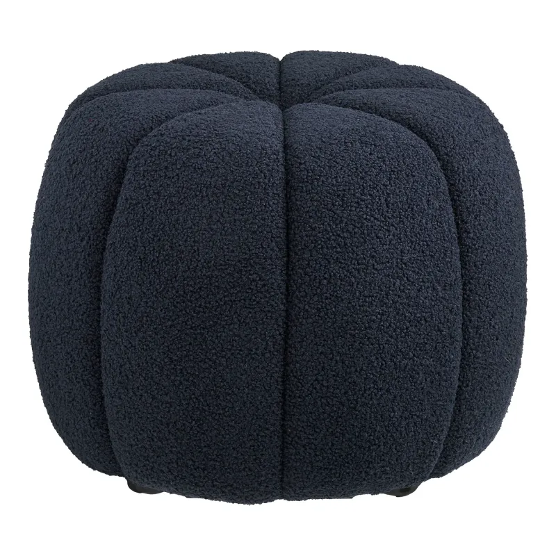 House Nordic - Paisley Puf  -  Marine Teddy  -  Ø48 x 38 cm