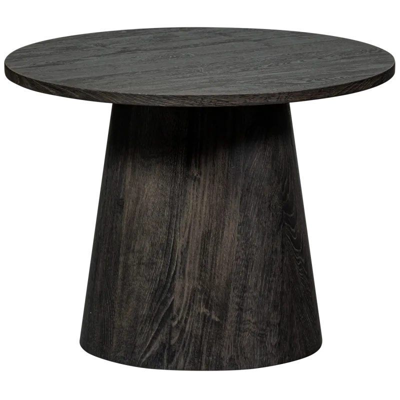 WOOOD Mann sofabord, rund - mørkebrun MDF med 3D-papirfinish (Ø60)