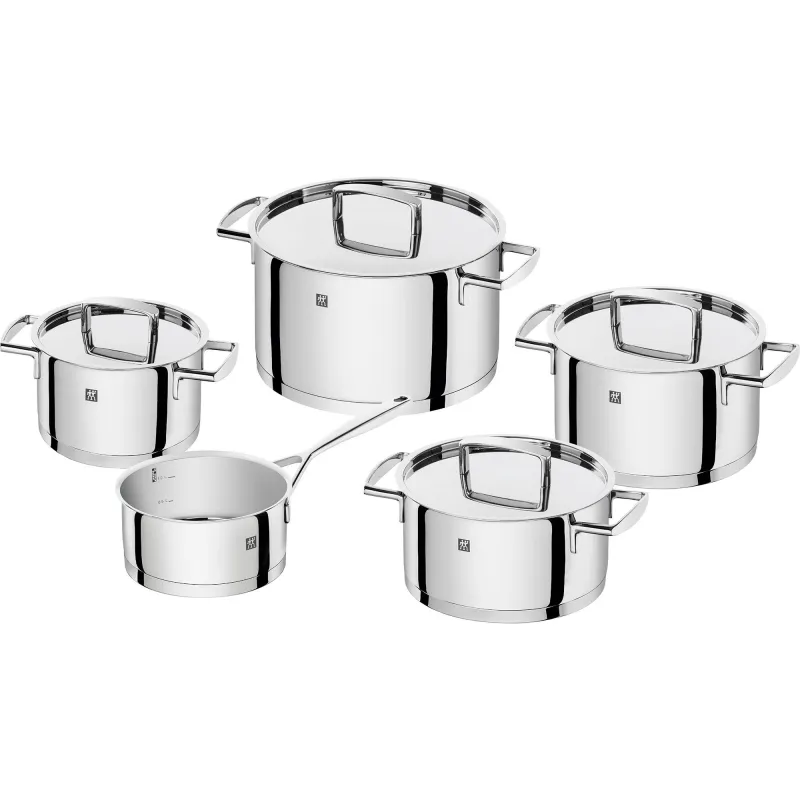 Zwilling Passion gryde- og pandesæt 5 dele + 4 låg, rustfrit stål