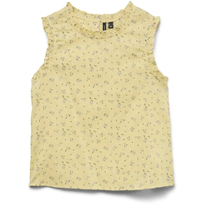 VERO MODA dame top VMTRINE - Pale Banana Marguerite Cashmere Blue