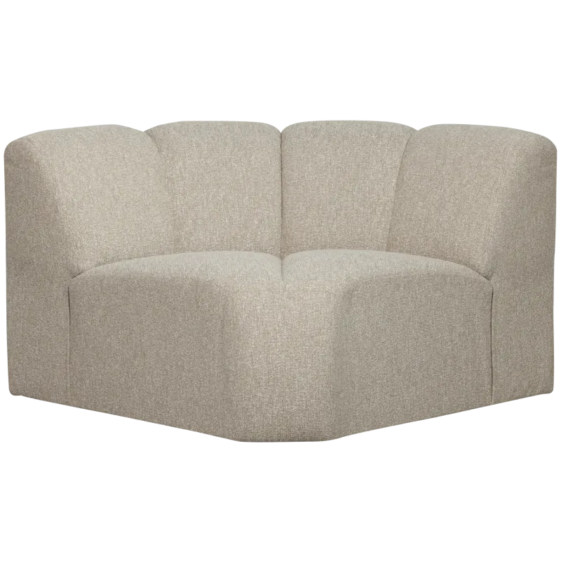 WOOOD Mojo hjørne element sofa - beige melange bouclé stof