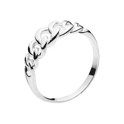 Bred Panser Ring i Sølv - Kun str. 60