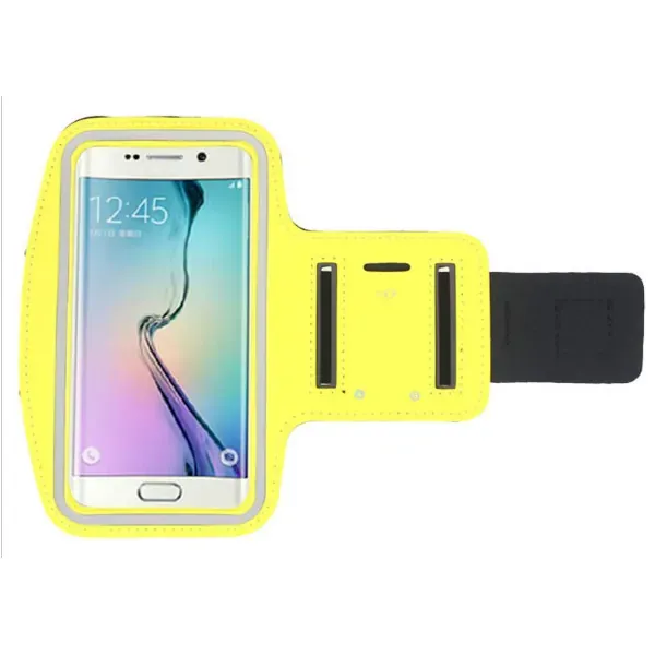 Sportsarmbånd til bla Samsung S3, S4, S5, S6, S6 Edge & S7. Gul.