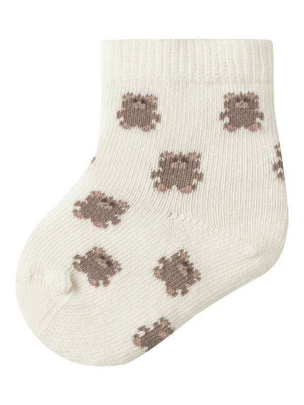 Lil Atelier Rossa Dir Sock - Turtledove - 50/56