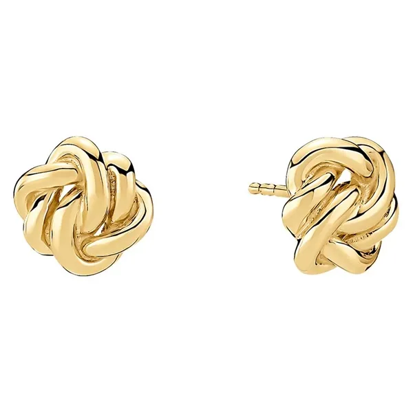 Guld ørestikker med Knuder - 9 x 8 mm