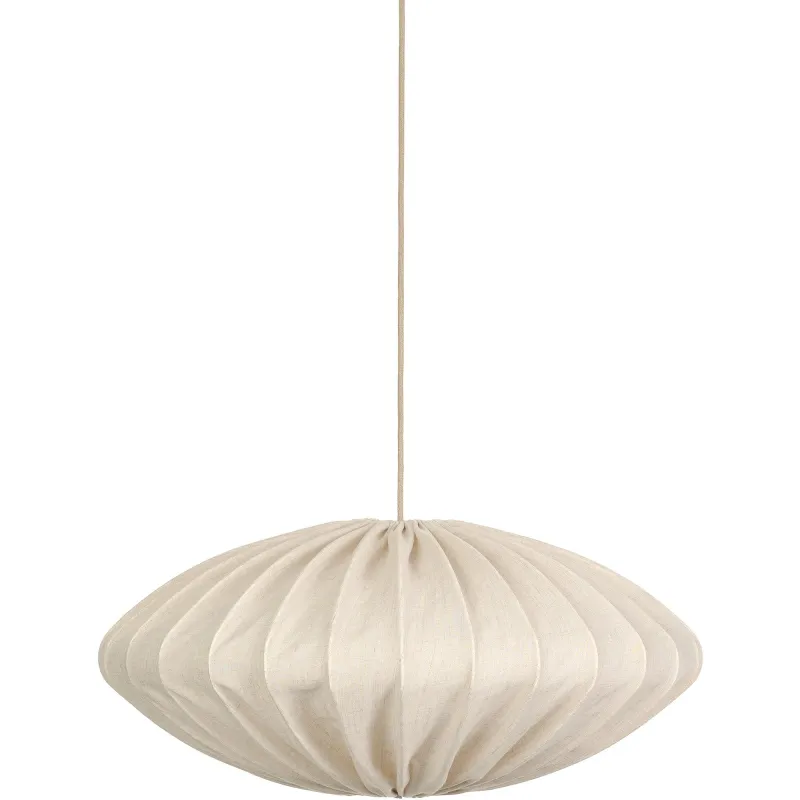 Watt&veke Ellipse loftslampe, 80 cm, hør, naturel