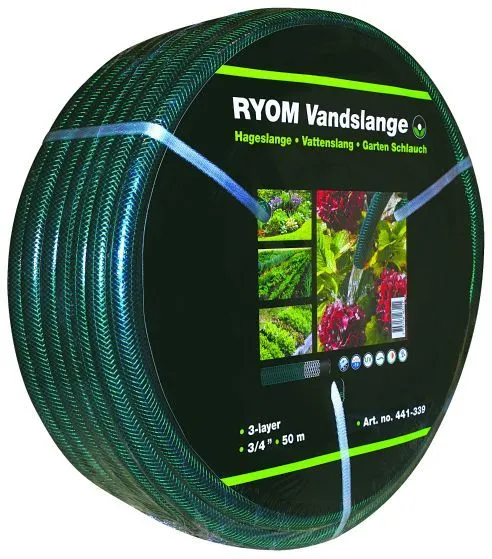 Vandslange grøn 3/4" 3-Lag Arm.50 M