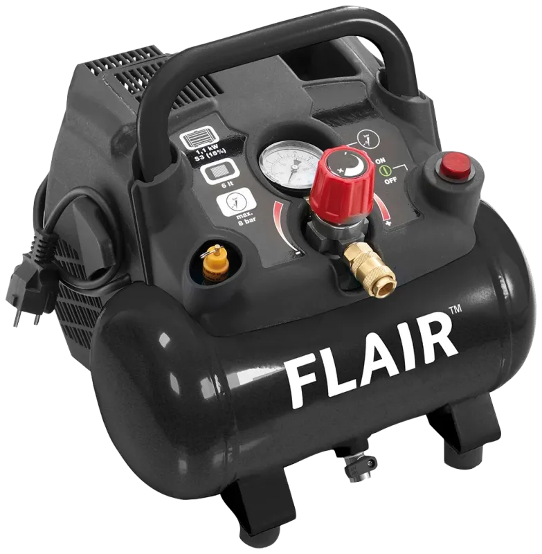 Flair 15/6 kompressor 1,5 hk 155 ltr. oliefri 230V, 1-fas