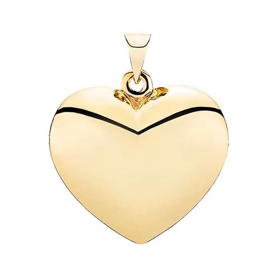 Hjertevedhæng i 8 kt. guld 15 x 20 mm  -  Tidløst og elegant