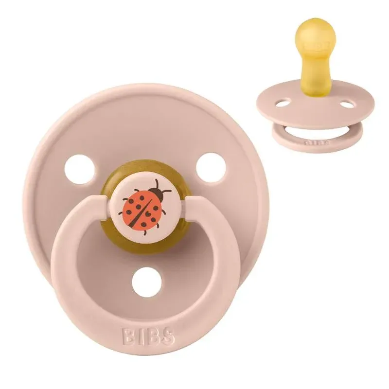 BIBS Rund Colour Sut - Str. 2 - Naturgummi - Ladybug Studio - Blush