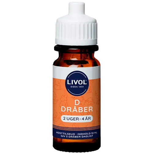Livol D3 Dråber 2 Uger-4 År (10 ml)