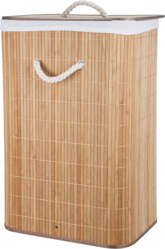 Vasketøjskurv, bambus, 40x30x60cm
