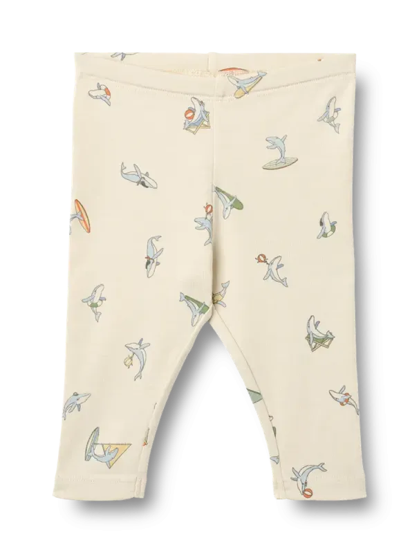 Wheat Silas Leggings - Whale Friends - 62