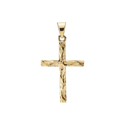 Rustikt Guld Kors 8 kt. - 15 x 20 mm