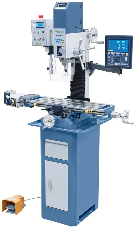 BF 28 BDC bore-fræsemaskine med 3 akset digital ES-12 V, 230V, 1-fas