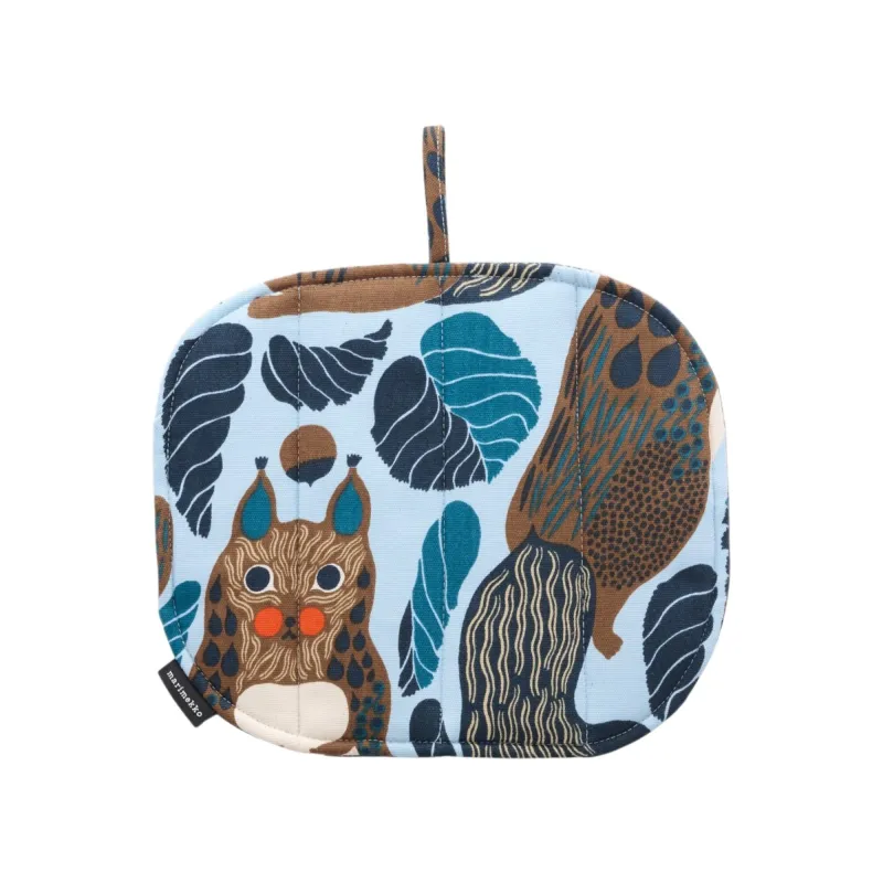 Marimekko Pieni Kurre grydelap 25 × 22 cm, lyseblå/flerfarvet