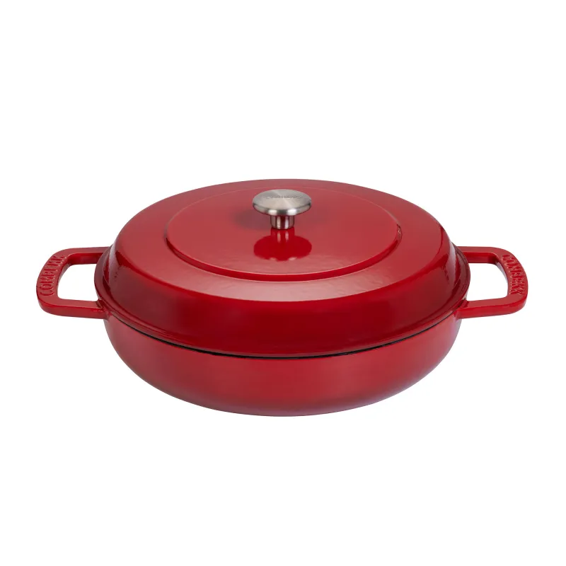 Combekk Lav gryde med låg Ø28 cm/5 liter, cherry