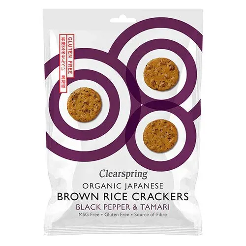 Rice Cracker Black Pepper & Tamari Øko. - 40 gram