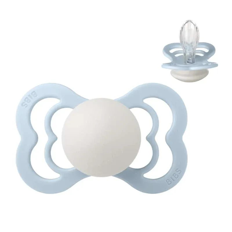 BIBS Symmetrisk Supreme Sut - Str. 2 - Silikone - GLOW - Baby Blue