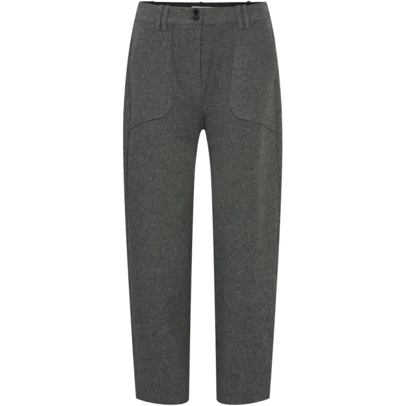 B.YOUNG dame bukser BYETONA - Mid Grey Melange