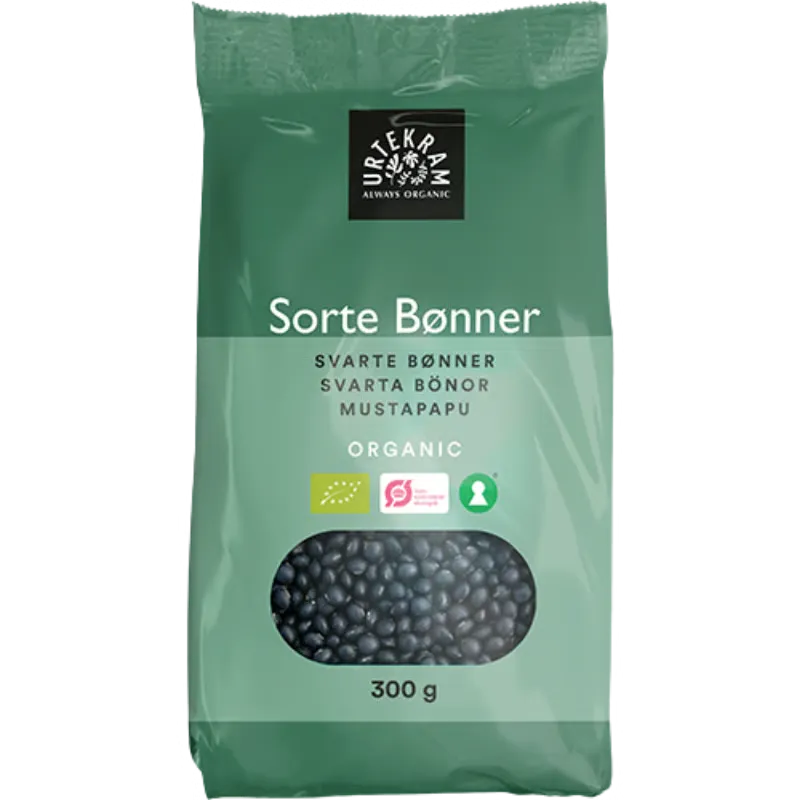 Urtekram Sorte bønner Ø (300 g)