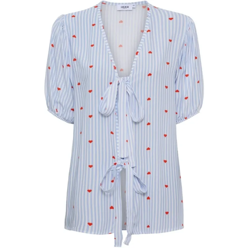 Lululia Dame Skjorte LuBella 6191 - Celeste Heart