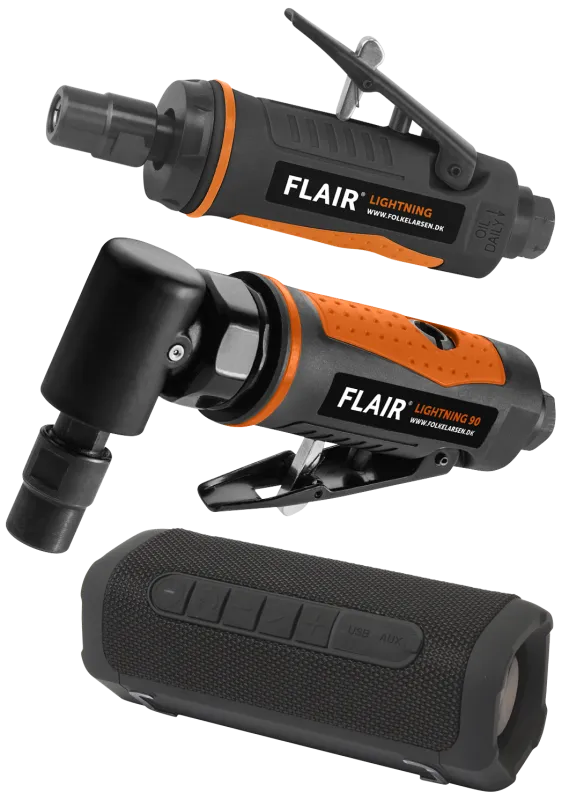 Sampak: Flair Lightning ligeslibere 2stk+værktøjstaske
