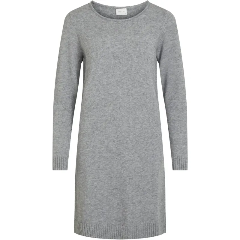 VILA dame kjole VIRIL - Medium grey melange