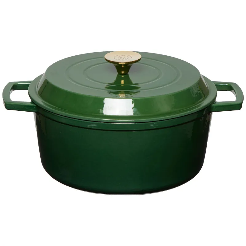 Mareld Støbejernsgryde 5,0 liter, mørkegrøn