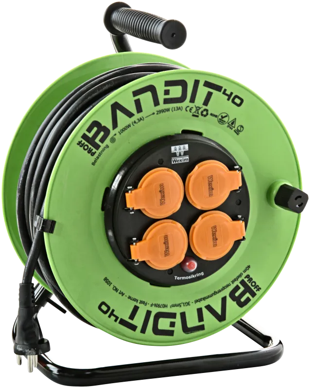 Kabeltromle Bandit Smart 40 mtr. med jord