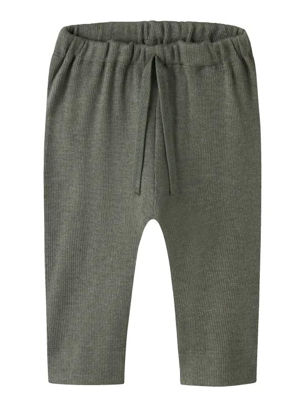 Name It Kab - Pants Noos - Dusty Olive Melange - 50 cm
