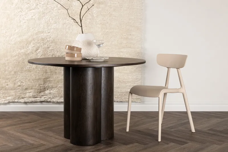 Venture Home - Olivia Rundt Spisebord  -  Mocca MDF med finer, Ø110 cm