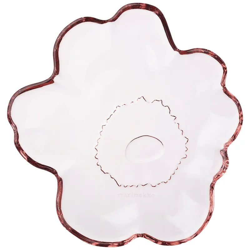 Marimekko Unikko tallerken 13 cm, rosa glas