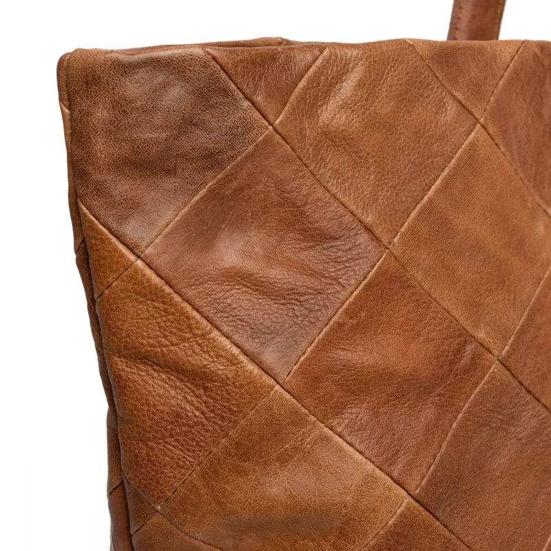 RE:DESIGNED Gry - Scrap Leather Garntaske  Walnut