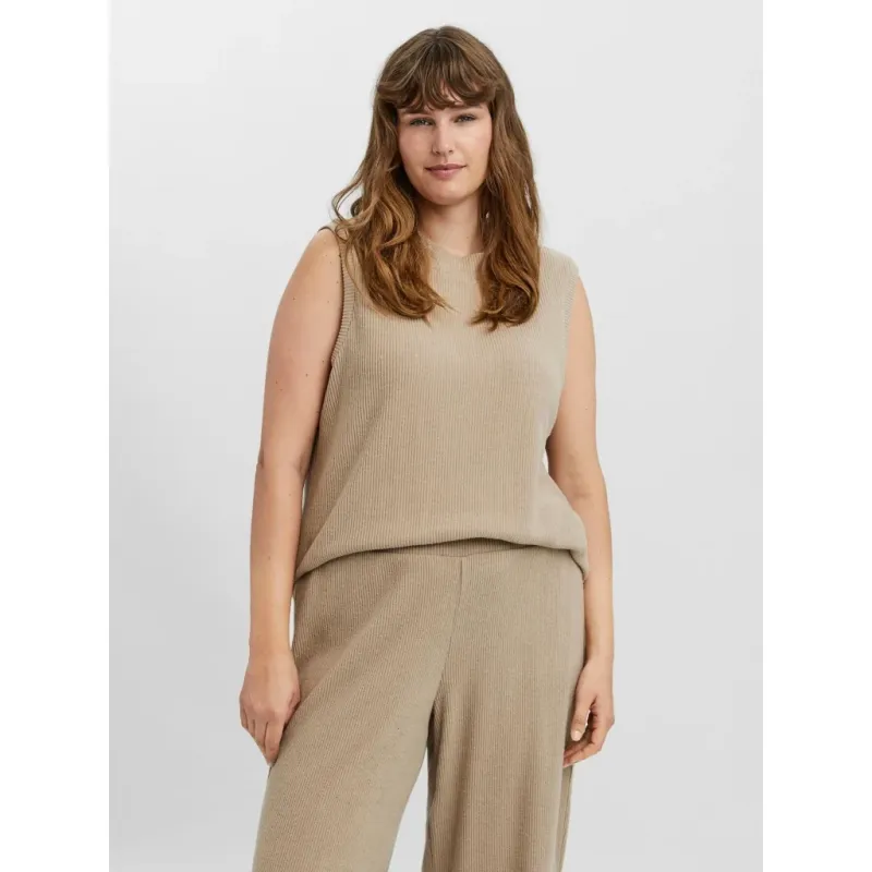 Vero Moda curve dame vest VMPUFFY - Silver Mink