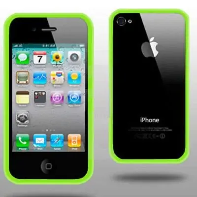 Silikone bumper til iPhone 4. Grøn.