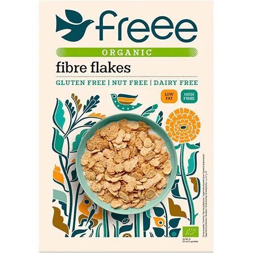 Fibre flakes gl.fri Doves Øko. - 375 gram
