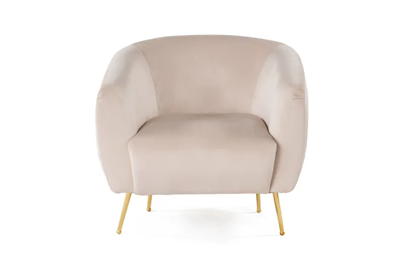 NORDVÄRK Eses lænestol, m. armlæn - beige polyester