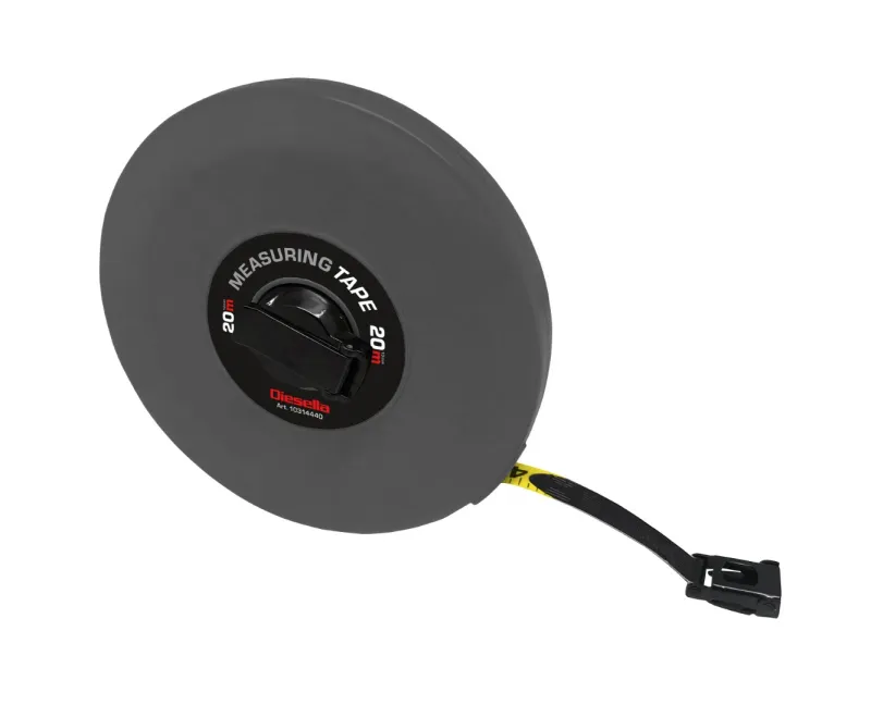 Båndmål 20Mx13MM glasfiber i lukket spolekassette