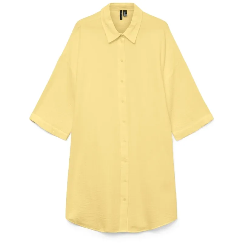 Vero Moda dame skjorte kjole VmNatali - pale banana