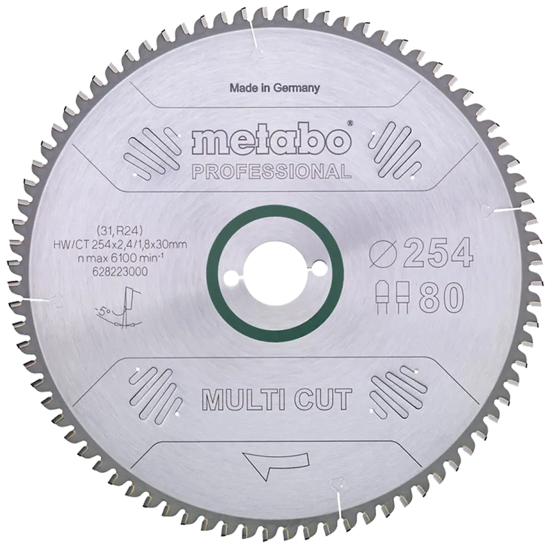Rundsavklinge Multicut 254×2,4×30mm 80td FZ/TZ